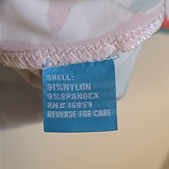 J. McLaughlin luxe pink, blue, green, yellow & white symmetrical top, size M - Picture 4 of 6